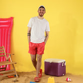 Bright Pink Maze Swim Short